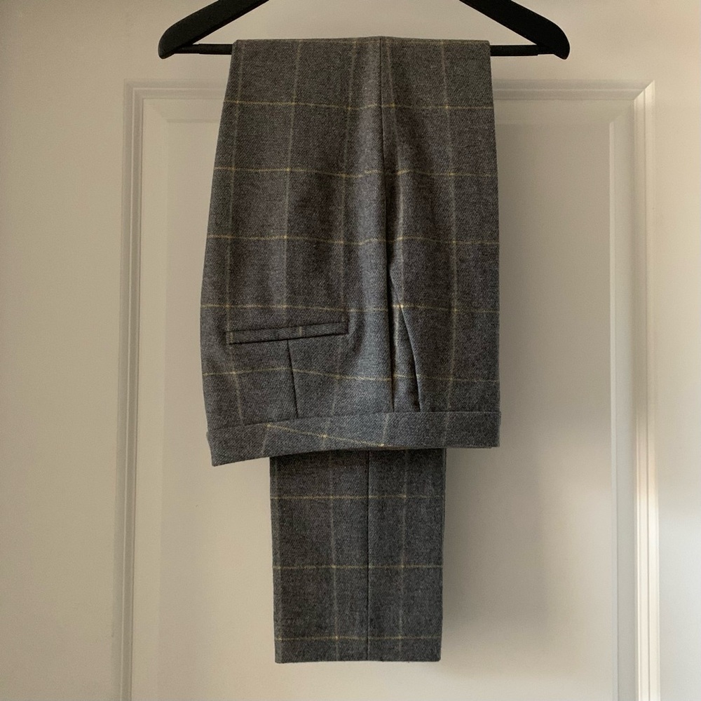 Massimo Dutti Gray Checked Suit - Picture 8 of 16